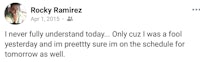 rocky ramirez's text message to his friend